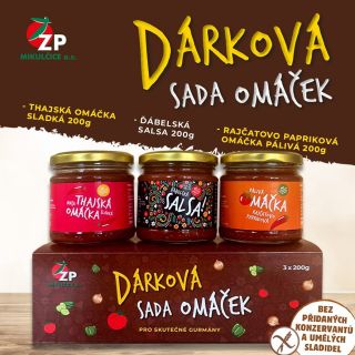 🎄 Vánoční limitka 3×200 ml! 🎁 Tři poctivé omáčky z naší zahrady – od jemné Thajské po ďábelsky pálivou Salsu 🌶️ Ideální...